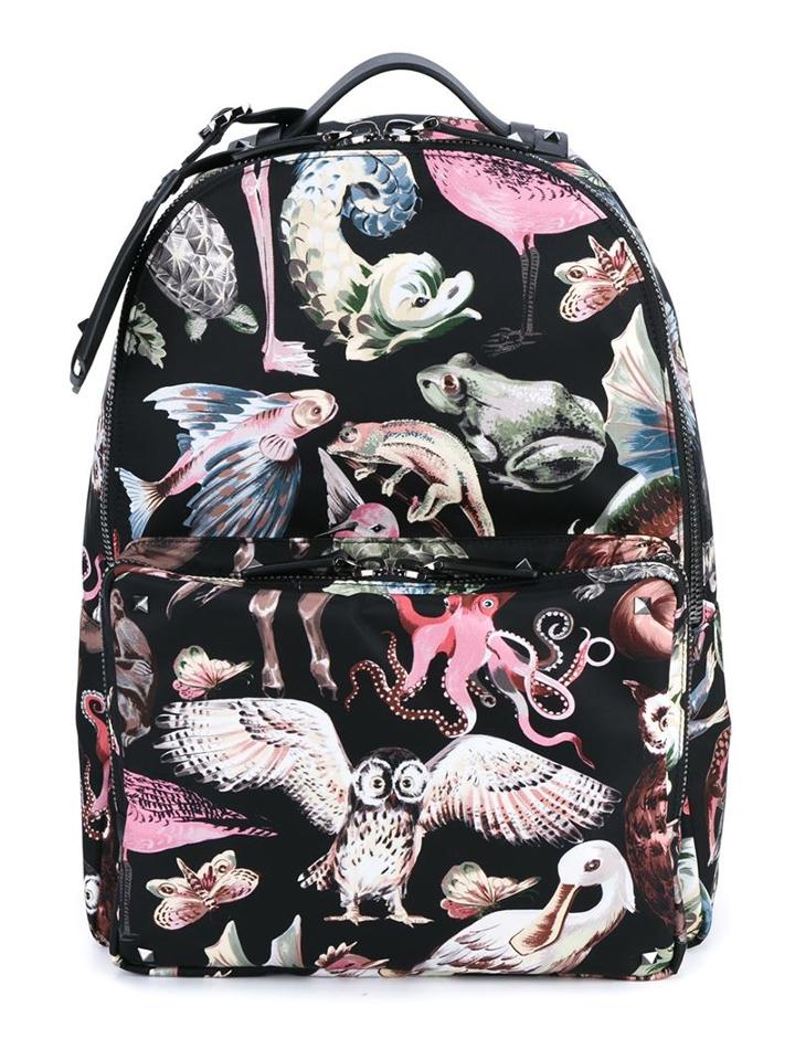 Valentino Garavani 'animali Fantastici' Camouflage Jacquard Backpack