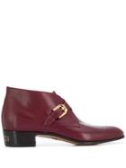 Gucci Monogram Detail Ankle Boots - Red