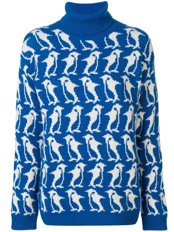 Moncler Grenoble Penguin Turtleneck Sweater - Blue