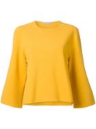 Stella Mccartney Oversize Cut Shoulder Jumper - Yellow & Orange