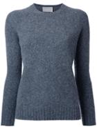 Drumohr Crew Neck Jumper, Women's, Size: 44, Grey, Wool