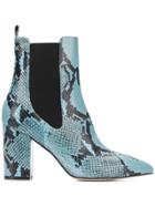 Paris Texas Python Embossed Boots - Blue