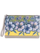 Furla - Floral Print Clutch - Women - Leather - One Size, Leather
