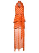 Reinaldo Lourenço Printed Dress, Women's, Size: 42, Yellow/orange, Silk