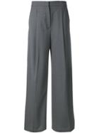 Theory Wide-leg Trousers - Grey
