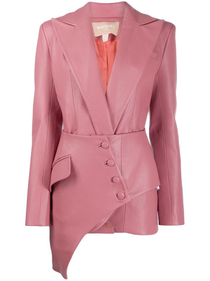 Matériel Asymmetric Corset Blazer - Pink