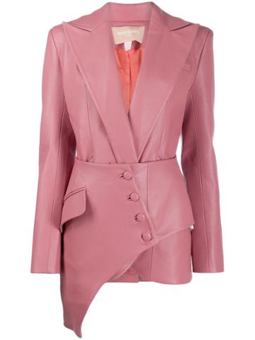 Matériel Asymmetric Corset Blazer - Pink