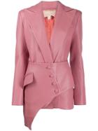 Matériel Asymmetric Corset Blazer - Pink