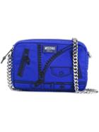 Moschino Trompe-l'oeil Shoulder Bag, Women's, Blue