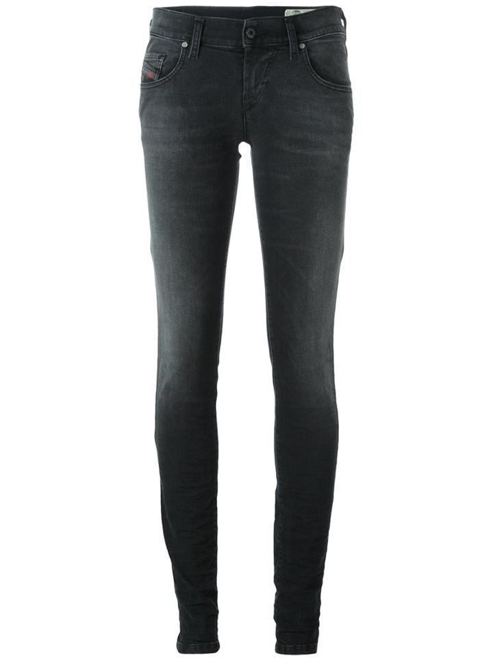 Diesel 'grupe' Skinny Jeans, Women's, Size: 26/32, Black, Cotton/spandex/elastane
