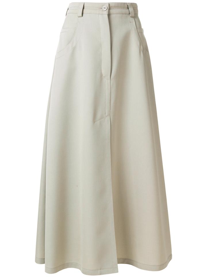Nina Ricci A-line Maxi Skirt - Grey