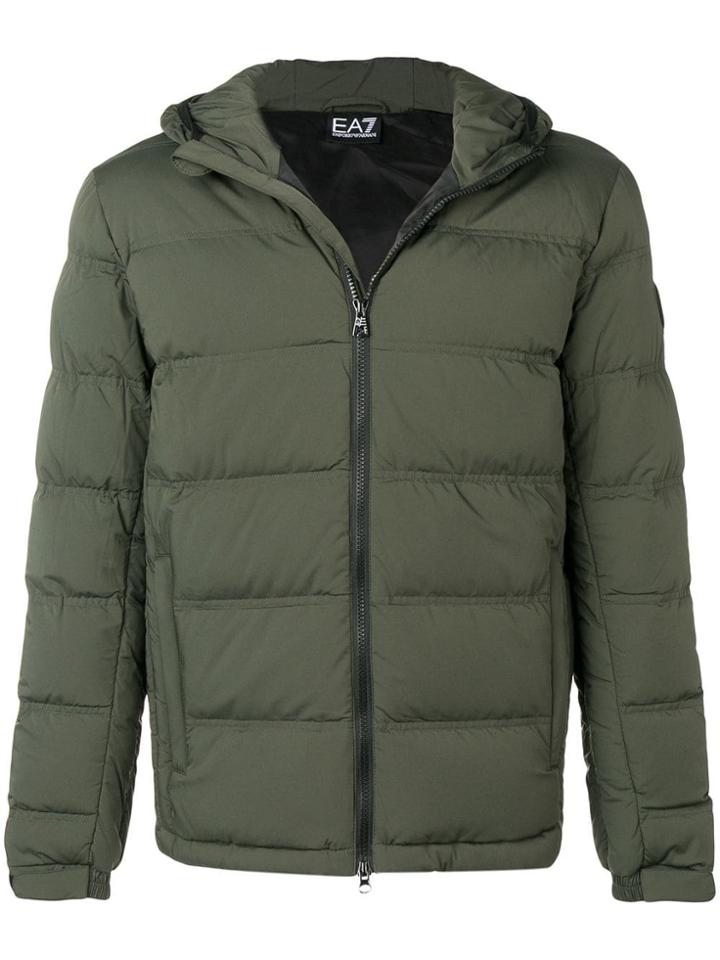Ea7 Emporio Armani Hooded Padded Jacket - Green