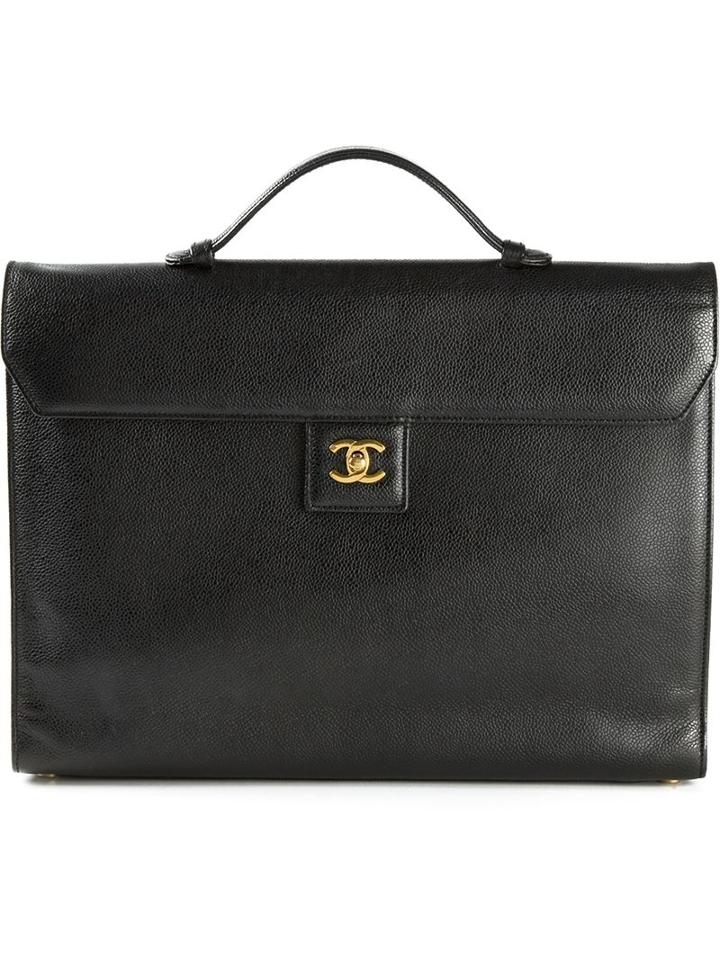 Chanel Vintage Logo Plaque Briefcase