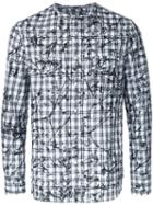 Roar Printed Collarless Shirt, Men's, Size: Iii, Black, Cotton