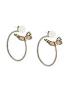 Astley Clarke Crimson Speckled Moth Hoop Earrings - Metallic