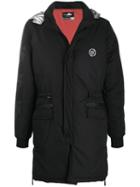 Plein Sport Printed Padded Coat - Black