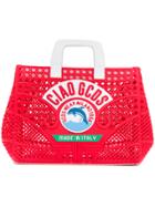 Gcds Perforated Ciao Tote Bag - Red