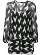 Rachel Zoe - Printed Dress - Women - Silk - Xs, Black, Silk