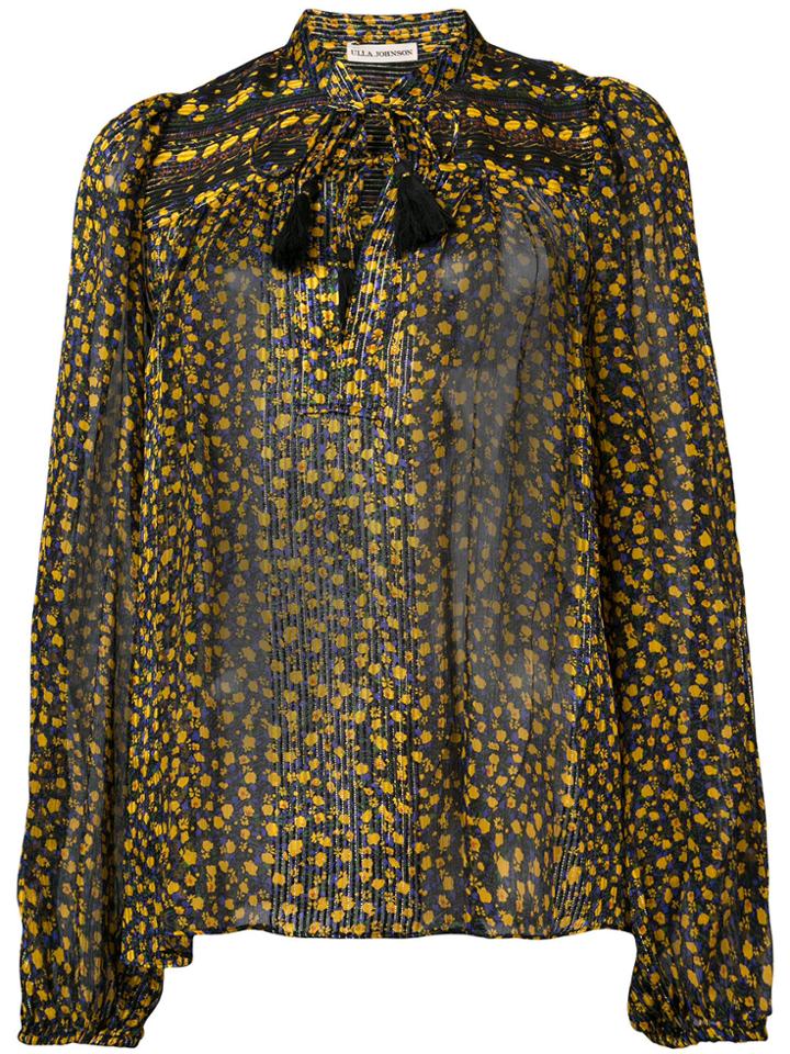 Ulla Johnson Floral Printed Blouse - Yellow & Orange