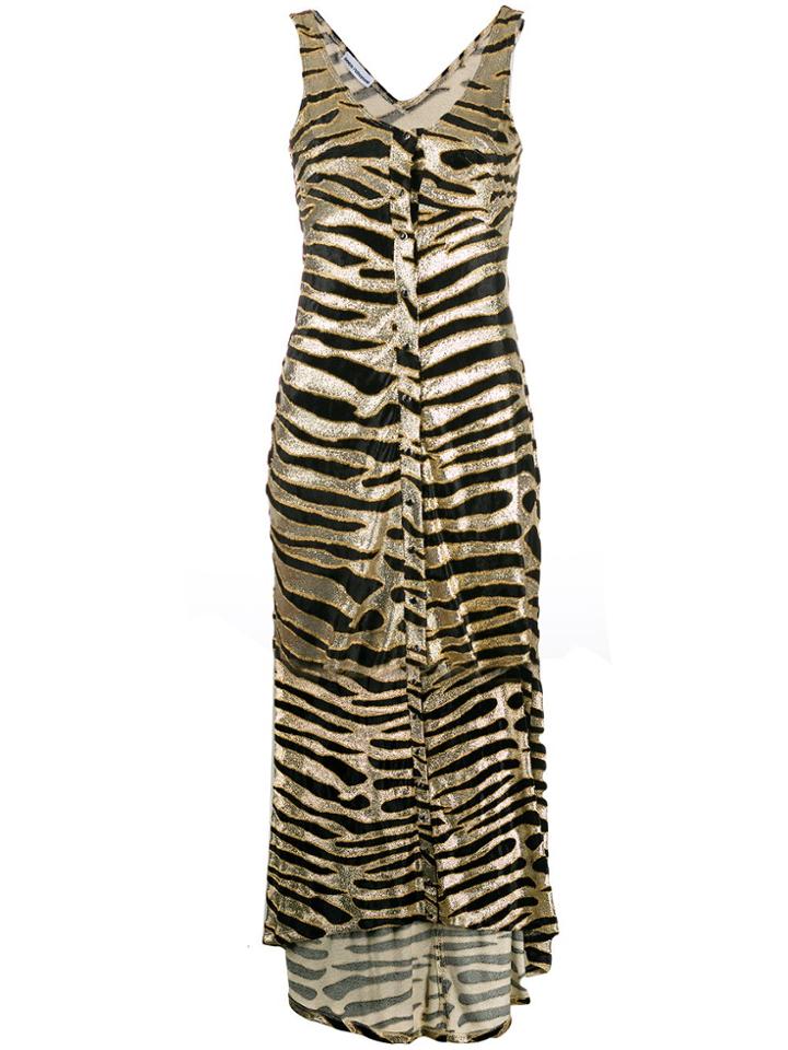 Paco Rabanne Metallic Animal Pattern Dress - Gold