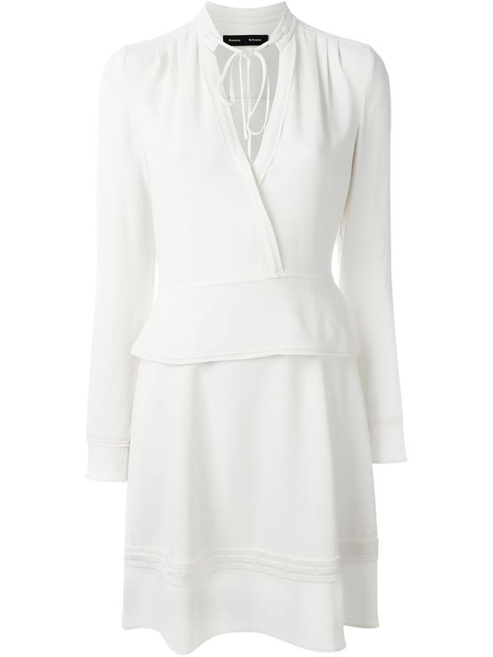 Proenza Schouler Wrap Front Peplum Dress