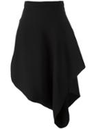 J.w.anderson Asymmetric Hem Skirt, Women's, Size: 8, Black, Triacetate/polyester/acetate/silk