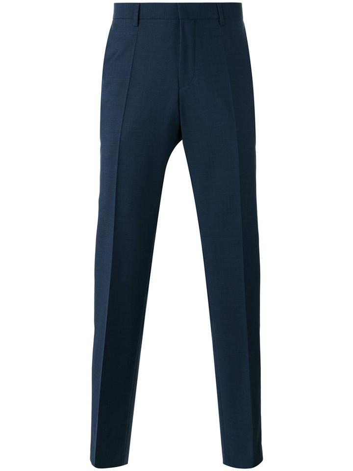 Boss Hugo Boss Tailored Trousers, Men's, Size: 56, Blue, Virgin Wool/viscose