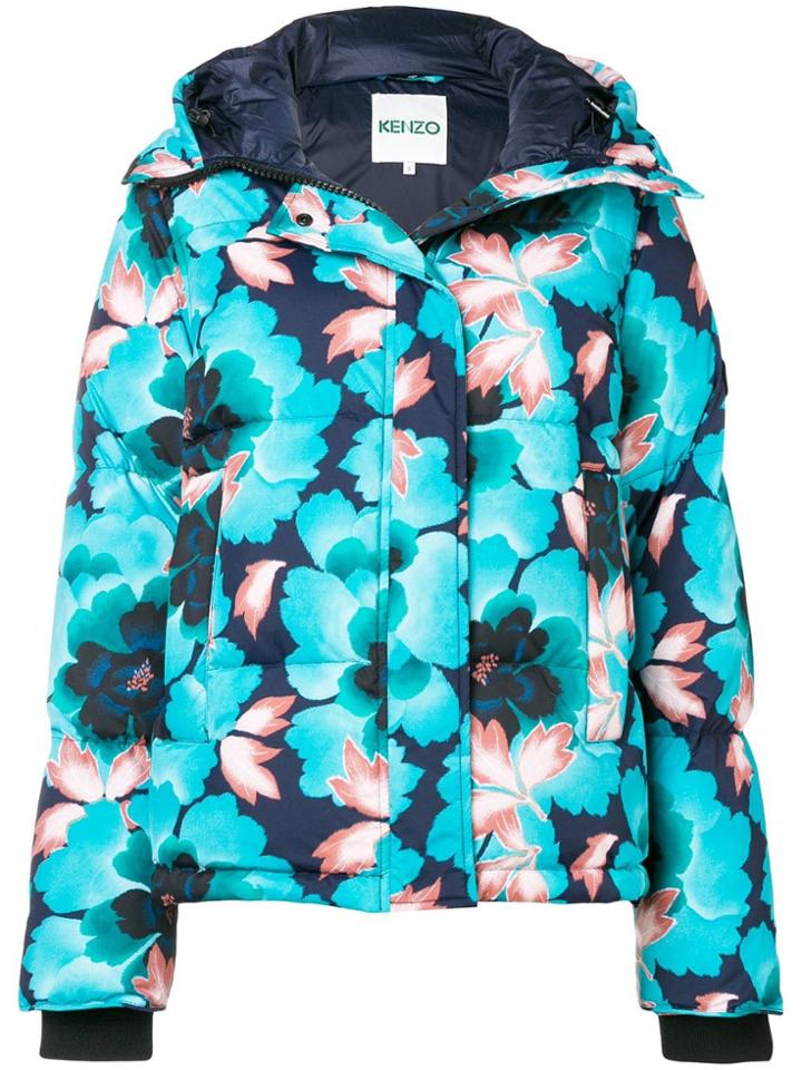 Kenzo Floral Padded Jacket - Blue