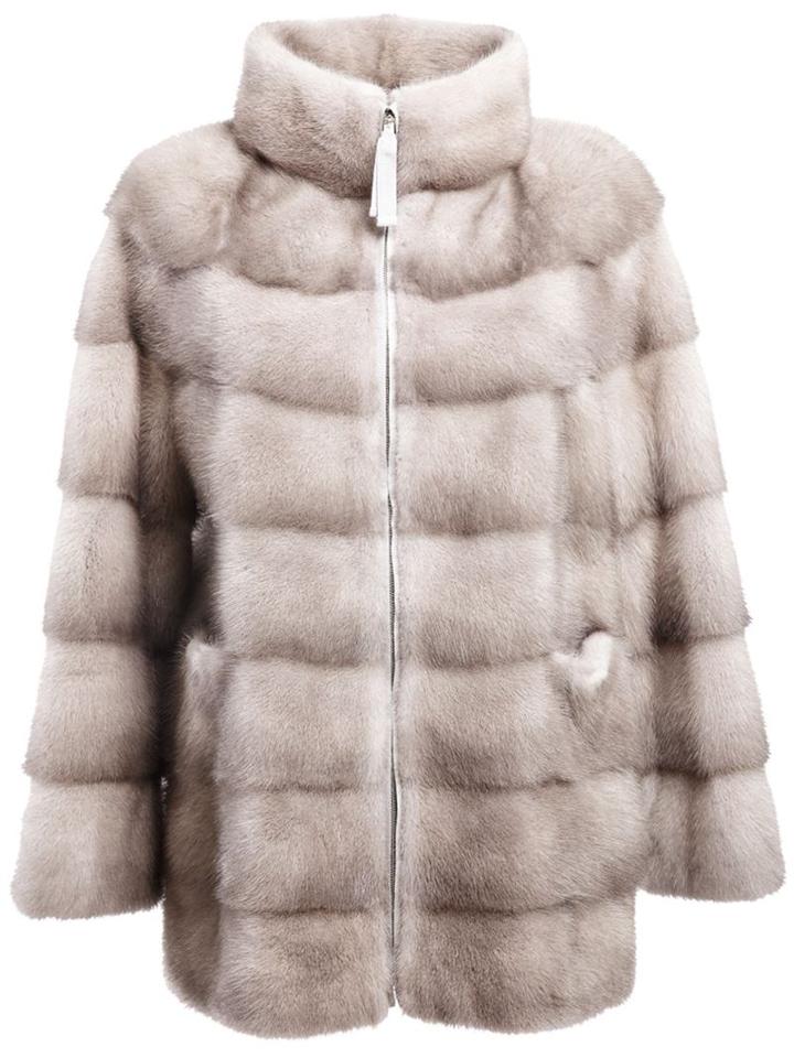 Liska Mink Fur Coat, Women's, Size: M, Brown, Mink Fur