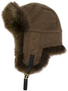 Yves Salomon Four Renard Beanie - Green
