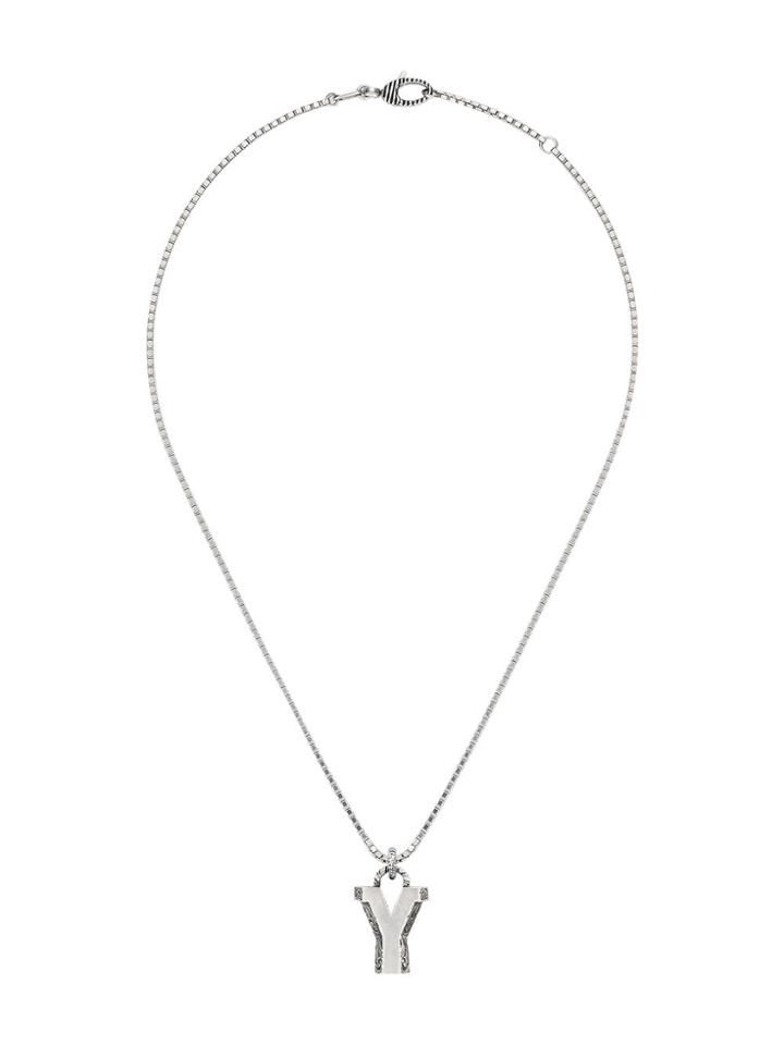 Gucci Collana Con Lettera Y In Argento - 0811 Undefined