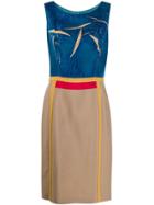 Prada Vintage 2005's Abstract Print Dress - Blue