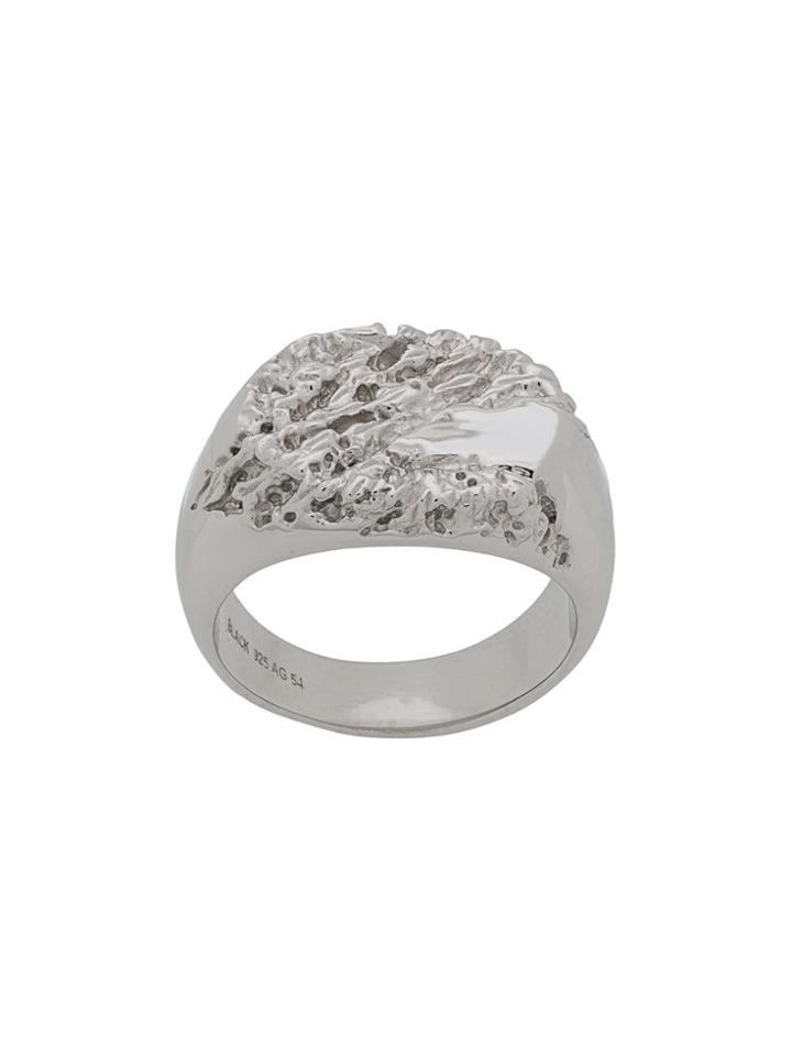 Maria Black Rock Signet Ring - Silver