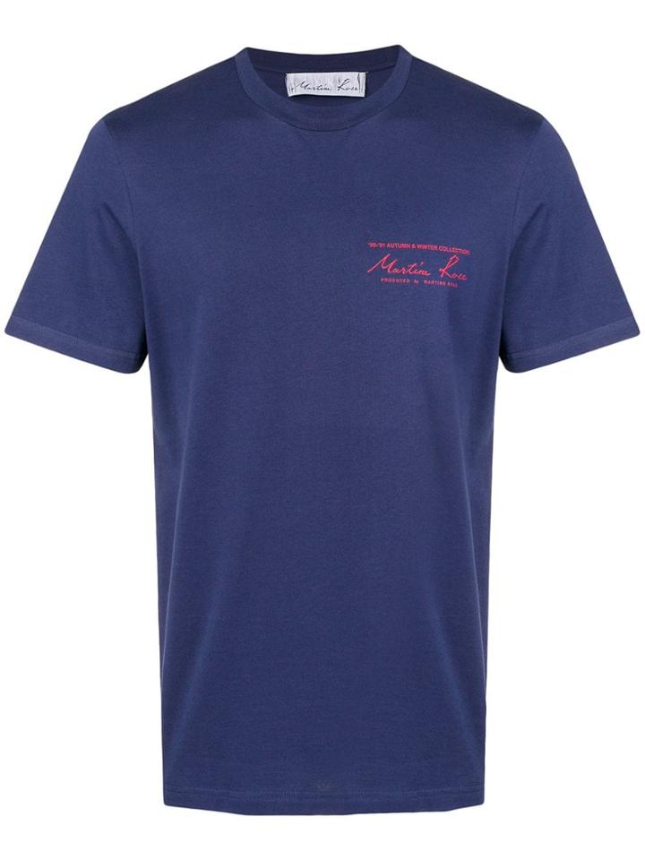 Martine Rose Logo Print T-shirt - Blue