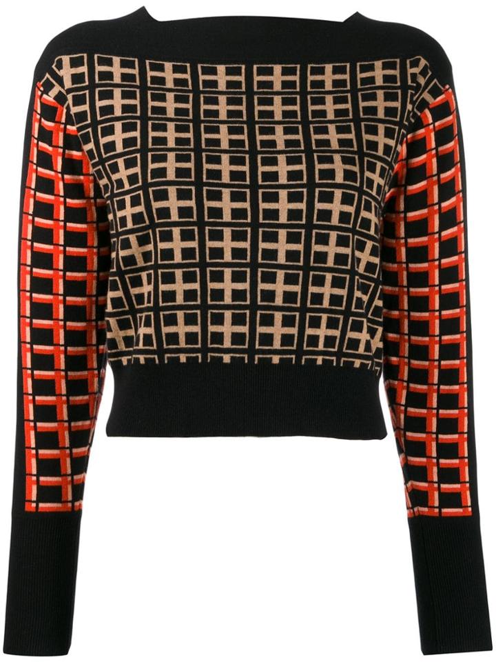 Temperley London Checkered Jumper - Black