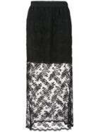 Anna Sui Lace Long Skirt - Black