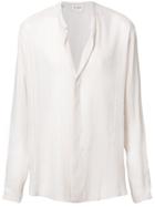 Saint Laurent V-neck Loose Shirt - Nude & Neutrals