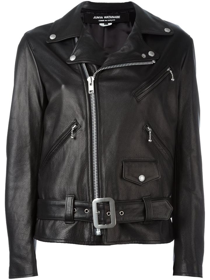 Junya Watanabe Comme Des Garçons Biker Jacket, Women's, Size: Small, Black, Calf Leather/cupro
