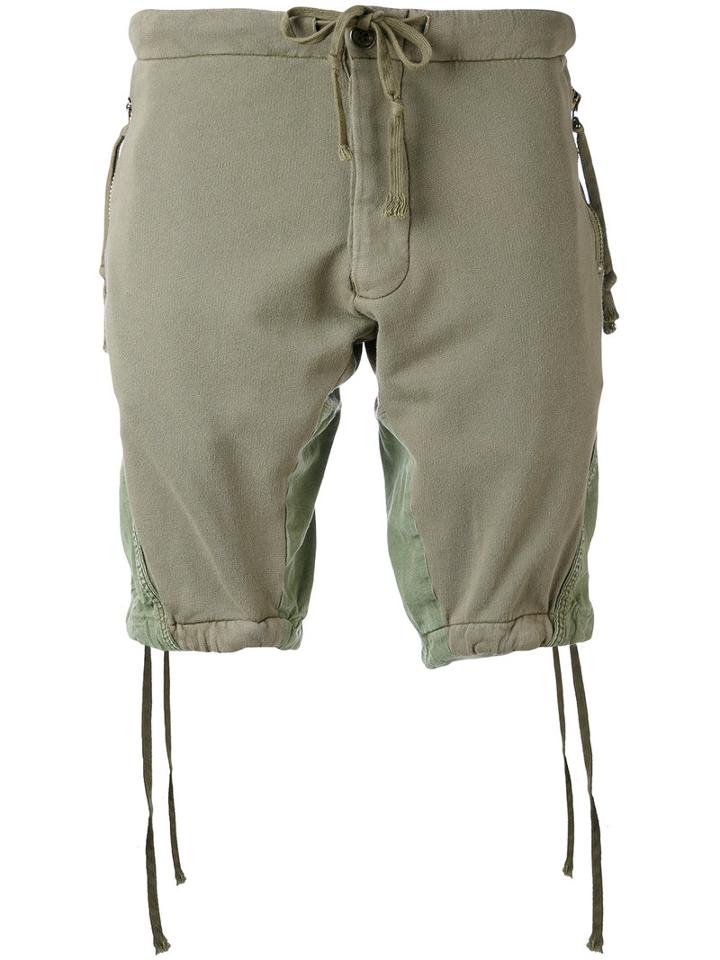 Greg Lauren - Drawstring Shorts - Men - Cotton - 2, Green, Cotton