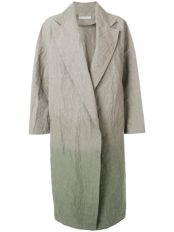 Dusan Tie Dye Overcoat - Green