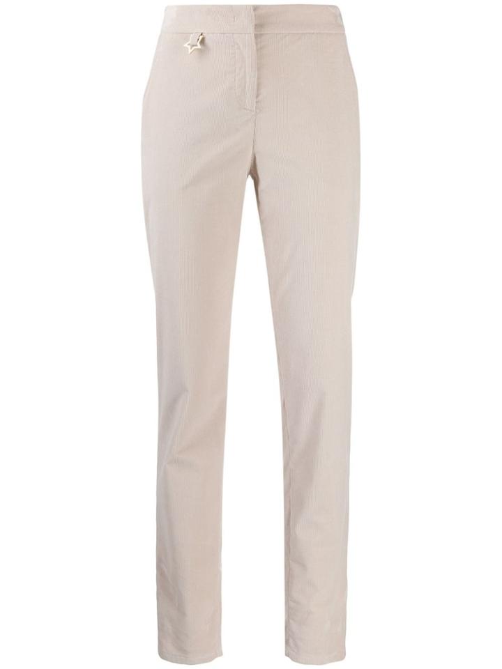 Lorena Antoniazzi High Waisted Straight Leg Trousers - Neutrals