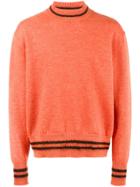 Marni Stripe Border Turtleneck Sweater - Yellow & Orange