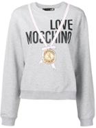 Love Moschino Front Print Sweater - Grey