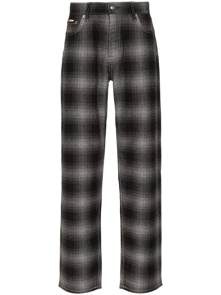 Eytys Benz Tartan Check Jeans - Grey