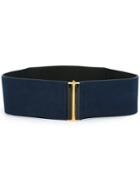 Marni Wide Waist Belt, Women's, Size: 70, Blue, Calf Leather/spandex/elastane