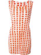 Pleats Please By Issey Miyake Dot Print Pleated Top, Women's, Size: 3, White, Polyester