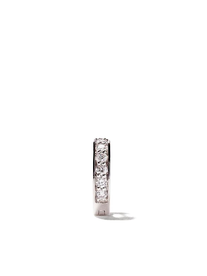 Alinka 18kt White Gold Irina Diamond Huggie Earring - Silver