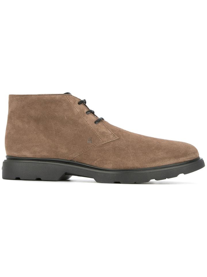 Hogan Three Hole Desert Boots - Brown