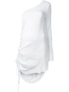 Georgia Alice Crystal One Shoulder Dress, Women's, Size: 12, White, Nylon/rayon