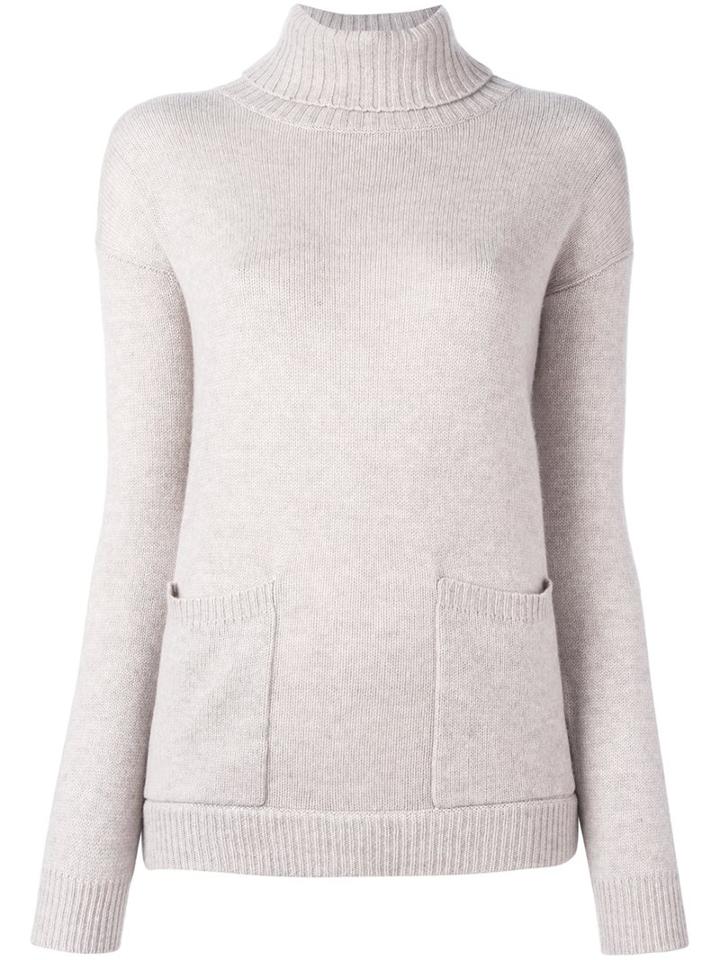 Allude Loose Turtleneck Sweater, Women's, Size: Small, Nude/neutrals, Cashmere/virgin Wool